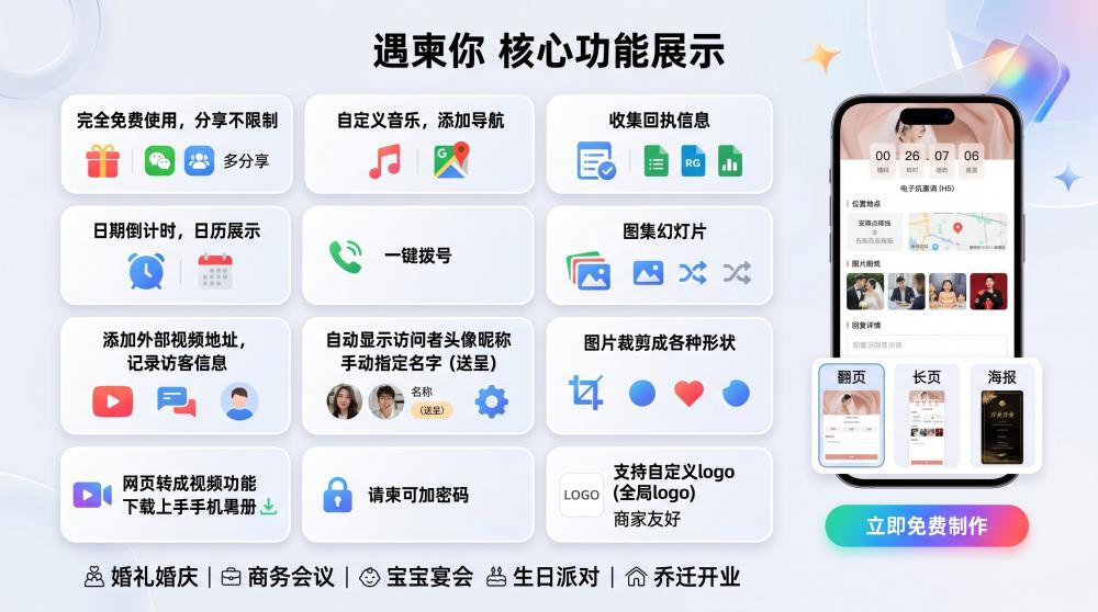 商务邀约高级感拉满！免费电子邀请函，轻松搞定正式场合